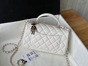 Chanel Handle Mini Charm Bag in White 2431 13x20x9cm - 4