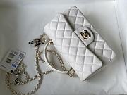 Chanel Handle Mini Charm Bag in White 2431 13x20x9cm - 3