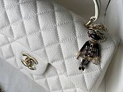 Chanel Handle Mini Charm Bag in White 2431 13x20x9cm - 2