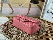 Chanel Handle Mini Charm Bag in Rose Gold 2431 13x20x9cm - 3