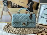 Chanel Handle Mini Charm Bag in Blue 2431 13x20x9cm - 1