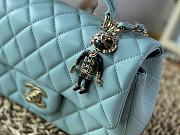 Chanel Handle Mini Charm Bag in Blue 2431 13x20x9cm - 2