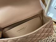 Chanel Handle Mini Charm Bag in Beige 2431 13x20x9cm - 5