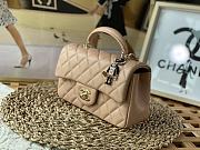 Chanel Handle Mini Charm Bag in Beige 2431 13x20x9cm - 3