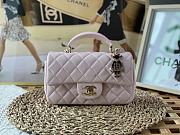 Chanel Handle Mini Charm Bag in Pink 2431 13x20x9cm - 1