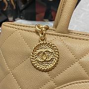 Chanel Medallion Vintage Tote Beige Caviar AS3036 - 3