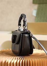 Gucci Small Top Handle Bag With Bamboo Black 21x15x7cm - 3