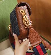 Gucci Horsebit 1955 Mini Bag Blue Denim - 2