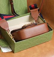 Gucci Horsebit 1955 Mini Bag Blue Denim - 3