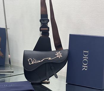 Dior Cactus Jack Dior Saddle Bag in Black