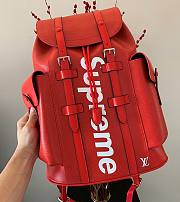 Louis Vuitton x Supreme Christopher in Red N41709 41x47x13cm - 1