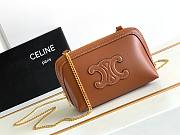 Celine Triomphe Shoulder Bag in Smooth Calfskin Tan - 1