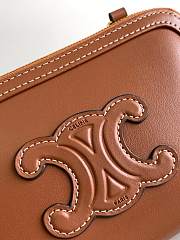 Celine Triomphe Shoulder Bag in Smooth Calfskin Tan - 5