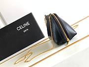 Celine Triomphe Shoulder Bag in Smooth Calfskin Black  - 6