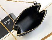 Celine Triomphe Shoulder Bag in Smooth Calfskin Black  - 5