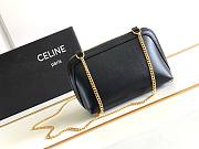 Celine Triomphe Shoulder Bag in Smooth Calfskin Black  - 4