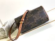 Celine Small Boston in Triomphe Canvas and Calfskin Tan - 3