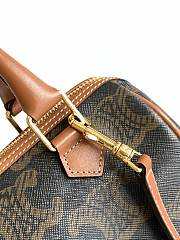 Celine Small Boston in Triomphe Canvas and Calfskin Tan - 4