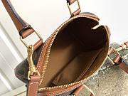 Celine Small Boston in Triomphe Canvas and Calfskin Tan - 5