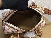 Celine Small Boston in Triomphe Canvas and Calfskin White - 2