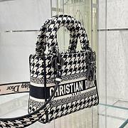 Dior Mini Lady D-Lite Bag Houndstooth Embroidery - 3