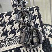 Dior Mini Lady D-Lite Bag Houndstooth Embroidery - 5