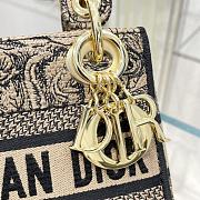 Dior Mini Lady D-Lite Bag Brown Toile De Jouy Embroidery - 3