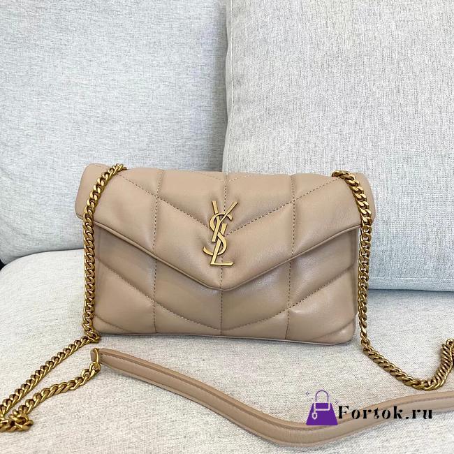 Saint Laurent Toy Puffer Bag in Beige 6203338 23x15x8.5cm - 1