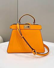 Fendi Peekaboo ISeeU Small Leather Bag in Orange 80011A 27×11×20cm - 1