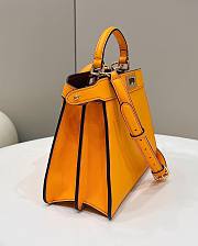 Fendi Peekaboo ISeeU Small Leather Bag in Orange 80011A 27×11×20cm - 2