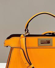 Fendi Peekaboo ISeeU Small Leather Bag in Orange 80011A 27×11×20cm - 4