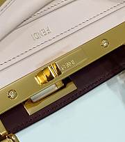 Fendi Peekaboo ISeeU Small Leather Bag in Beige 80011A 27×11×20cm - 2