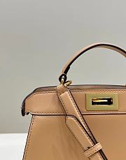 Fendi Peekaboo ISeeU Small Leather Bag in Beige 80011A 27×11×20cm - 5