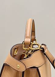 Fendi Peekaboo ISeeU Small Leather Bag in Beige 80011A 27×11×20cm - 6