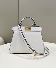 Fendi Peekaboo ISeeU Small Leather Bag in White 80011A 27×11×20cm - 1