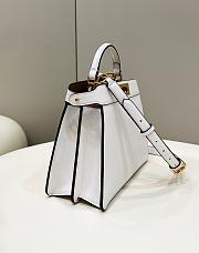 Fendi Peekaboo ISeeU Small Leather Bag in White 80011A 27×11×20cm - 4