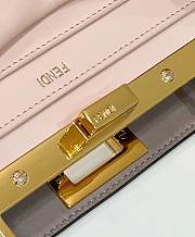 Fendi Peekaboo ISeeU Small Leather Bag in White 80011A 27×11×20cm - 6