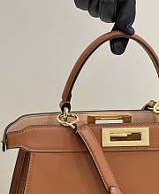 Fendi Peekaboo ISeeU Brown Leather Bag 70193 33×12×25cm - 6