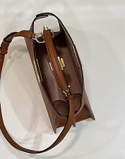 Fendi Peekaboo ISeeU Brown Leather Bag 70193 33×12×25cm - 2