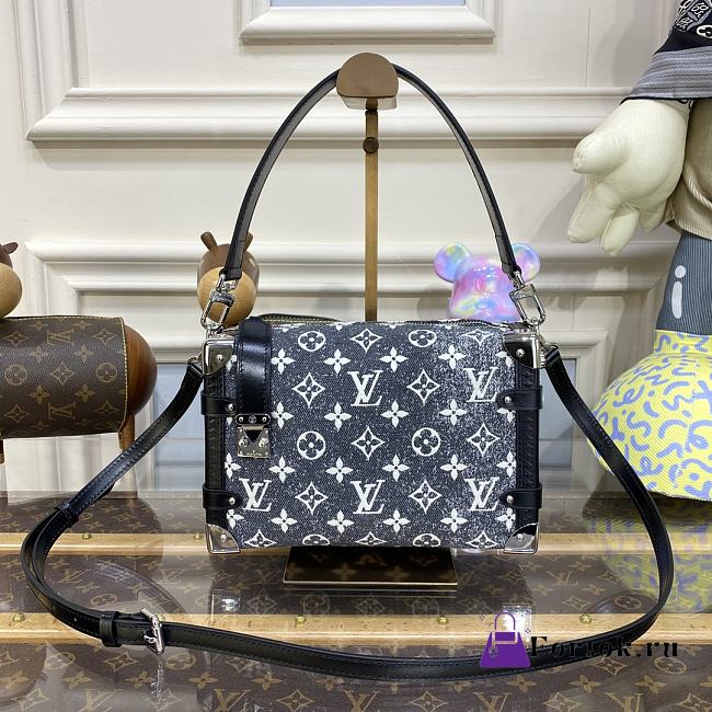 Louis Vuitton Side Trunk Cruise Black Denim Bag 21460 21x14x6cm - 1