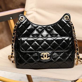 Chanel Hobo Medium Bag in Black 22.5x21.5x7cm