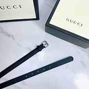 Gucci Interlocking G Buckle Calfskin Leather Belt in Black - 5
