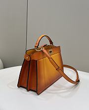 Fendi Peekaboo ISeeU Leather Bag in Bright Orange 70193S-C 29×12×19cm - 3