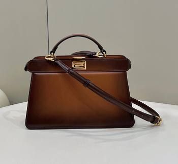 Fendi Peekaboo ISeeU Leather Bag in Brown 70193S-C 29×12×19cm