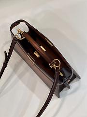 Fendi Peekaboo ISeeU Leather Bag in Brown 70193S-C 29×12×19cm - 4