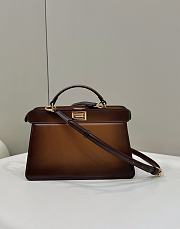 Fendi Peekaboo ISeeU Leather Bag in Brown 70193S-C 29×12×19cm - 3