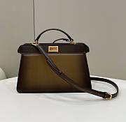 Fendi Peekaboo ISeeU Leather Bag in Canary Green 70193S-D 29×12×19cm - 1
