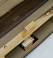 Fendi Peekaboo ISeeU Leather Bag in Canary Green 70193S-D 29×12×19cm - 6