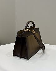 Fendi Peekaboo ISeeU Leather Bag in Canary Green 70193S-D 29×12×19cm - 5
