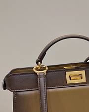 Fendi Peekaboo ISeeU Leather Bag in Canary Green 70193S-D 29×12×19cm - 4